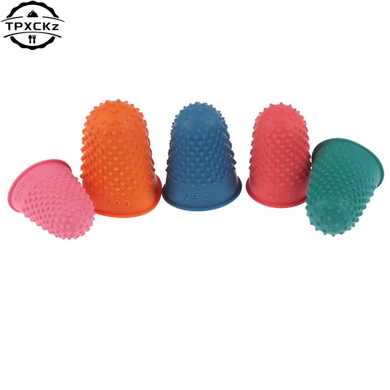 5Pcs/lot Counting Cone Rubber Thimble Protector Sewing Quilter Finger Tip Craft Needlework Sewing Accessories