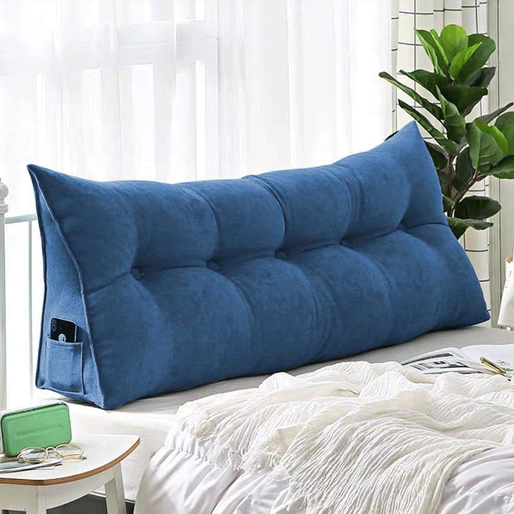 Rückenkissen Langes Keilkissen Lendenkissen 120/140/160/180/200cm, Für Bett Sofa Lesekissen Kopfteilkissen