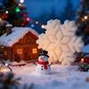 Christmas Snowflake Pillar Candle Mold Easy Demold Silicone Mold for DIY Aroma Candle Soap Home Craft Hobby Christmas Gifts