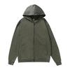 Men's Vintage Zipper Hooded Jacket With Pockets Long Sleeve Solid Color