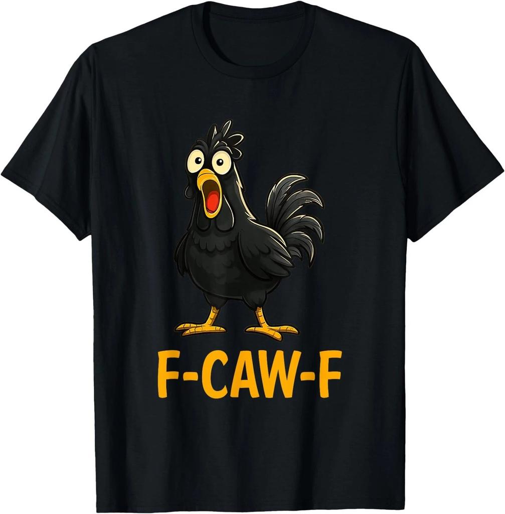 Śmieszne koszulki z kurczakiem F-Caw-F, koszulka z kurczakiem FCAWF, koszulka unisex