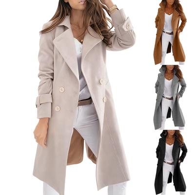 Women's Solid Color Thick Long  Sleeve Fashion Coat Jacket