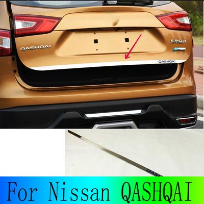 For Nissan QASHQAI Car Trunk Cover Protector Doors Back Tailgate Decorative Strips Stainless Steel Decoration