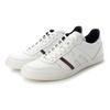 Mobus Men's Leather Sneakers, Genuine Leather, Sports, Casual, Walking Shoes, Current Model HESEL (White/Navy, Measurement 26 Points, 0 Centimeters)