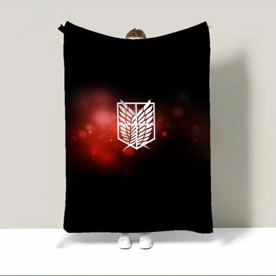 Attack on Titan Benutzerdefinierte Decken Sofa Dekoration Mikrofaser Bettwäsche Plüschdecke King Size Gestrickte Karomuster Warme Decken für Kälte