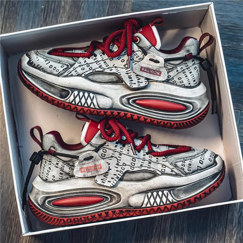 Fashion New Luxury Men's Sneakers Fashion Versatile Thick Soled Casual Shoes Outdoor Wear Resistant Breathable Running Shoes