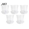 Plant Containers with Saucer Compatibility Clear Plastic Orchid Pot Saucer, Compression Resistant Basins Drainage Holes, Ventilated Flower for