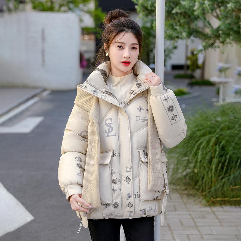 Down and Padded Jacket Winter 2025 New Fashion Padded Jacket Warm and Loose Thickened Hooded Cropped Jacket Cotton Jacket Ins