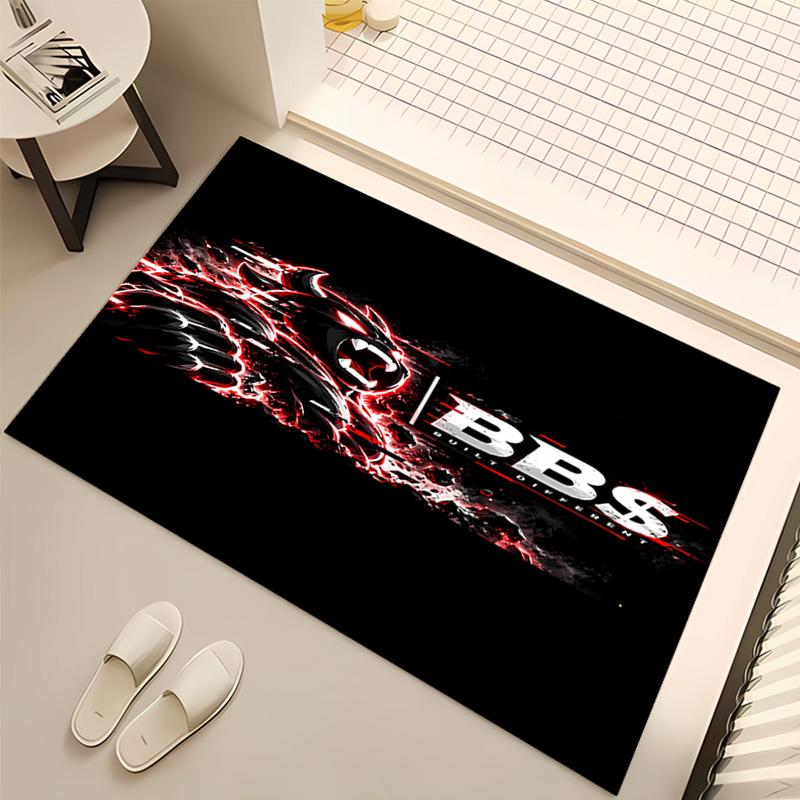 Car B-BBS Print Area Rug - Soft,Washable Non-Slip Indoor Mat,Living Room,Home Office Decorative Rug