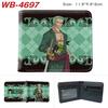 One Piece Anime Wallet Luffy Print Short Folded Card Holder Colorful Coin Purse