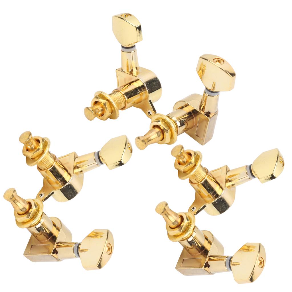 6Pcs Guitar Locking Tuners Tuning Pegs for Full Enclosed Electric Guitars AccessoriesGold