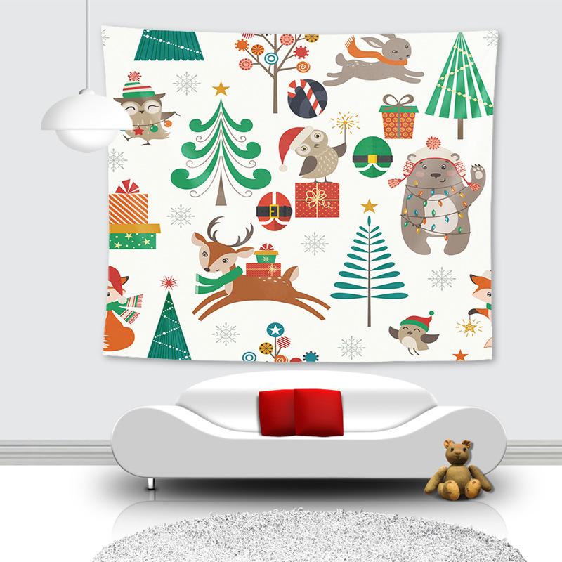 

Силовая фабрика, внешняя торговля, европейский и американский рождественский новогодний гобелен, пляжное полотенце, коврик 100x75cm