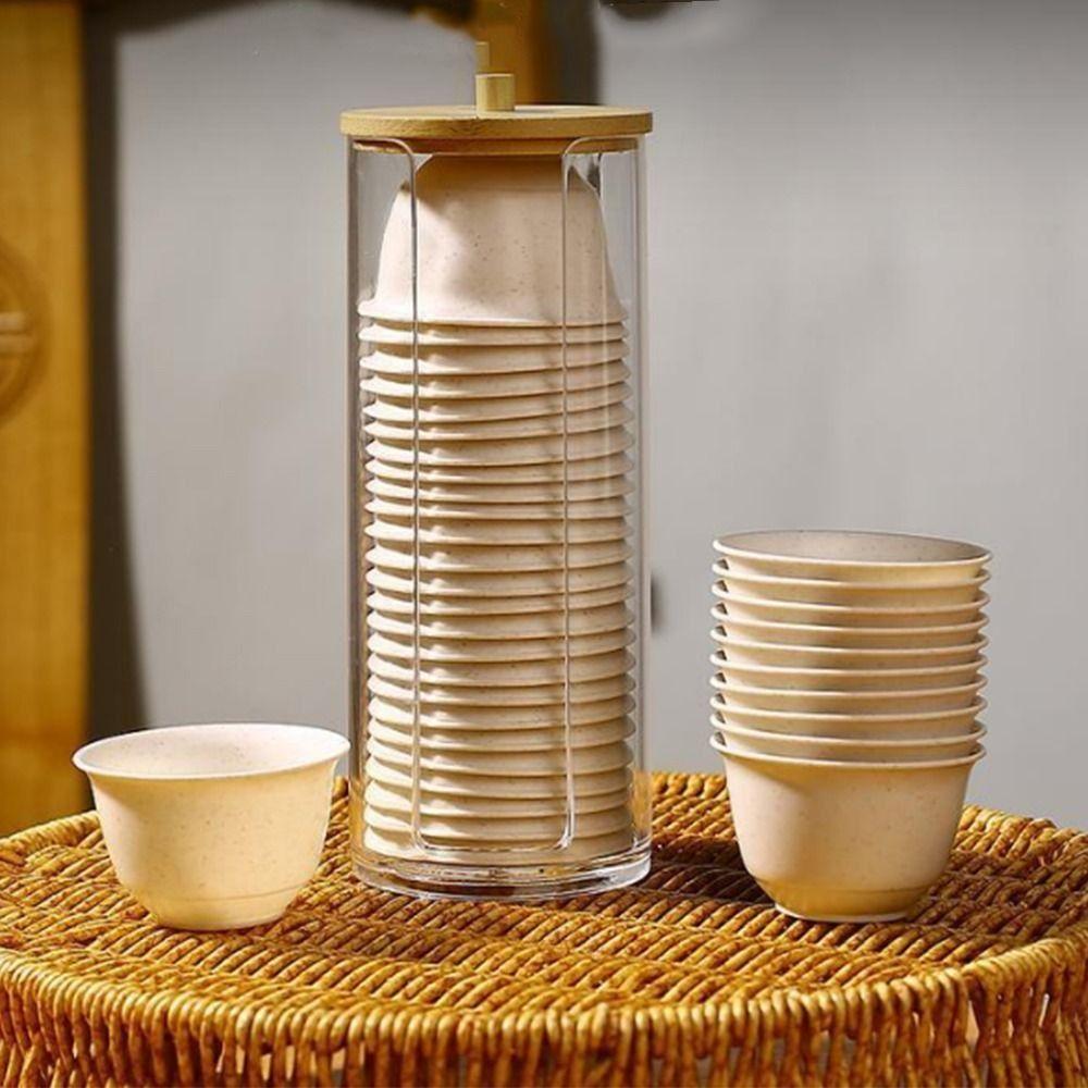 Disposable Kung Fu Tea Cup Creative Width Mouth Cup Biodegradable Rice Husk Tea Cup Camp Drinkware