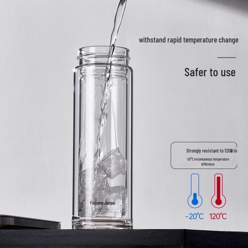 FUGUANG Double-Layer Glass Tea Infuser Bottle