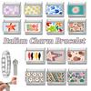 Wholesale Sweet Strawberry Flowers Star Fish Y2K Italian Charm Links 9mm Bracelets Bangle Stainless Steel DIY Making Jewelry