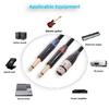 3-Pin XLR Female to Dual 6.35mm 1/4'' TS Mono Microphone Patch Cable for Speaker