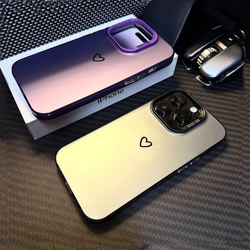 Minimalist Love Heart Print IMD Material Phone Case for iPhone 16 15 14 13 12 11 Pro Max XS X XR 8 7 Plus 16E Shockproof Cover