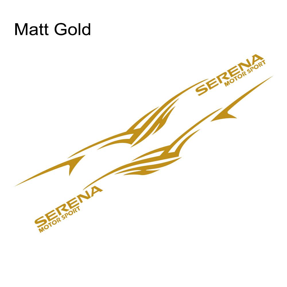 Autocollants en vinyle pour porte latérale de voiture, 2 pièces, pour Nissan Serena C23 c25 c26 c27, longues rayures, graphiques de Sport automobile, réglage