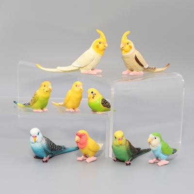 Simulation de perroquet Miniature, ornement de paysage, modèle de perruche, Figurine de pelouse, oiseau artificiel, figurines décoratives pour la maison, décor d'oiseau