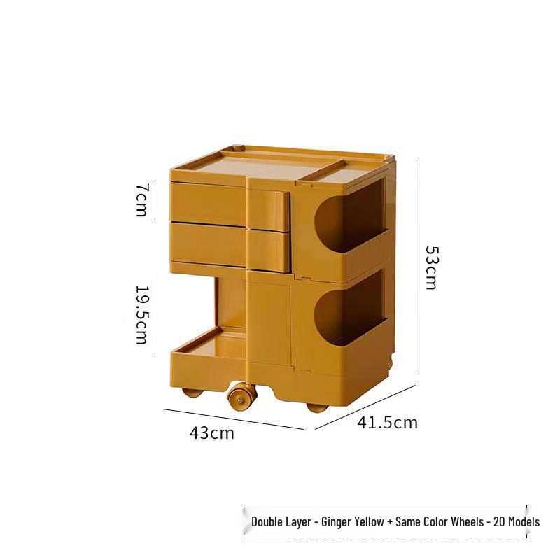 Nordic Rotating Multi-Layer Storage Cabinet: Versatile Makeup, Bedside, or Snack Organizer