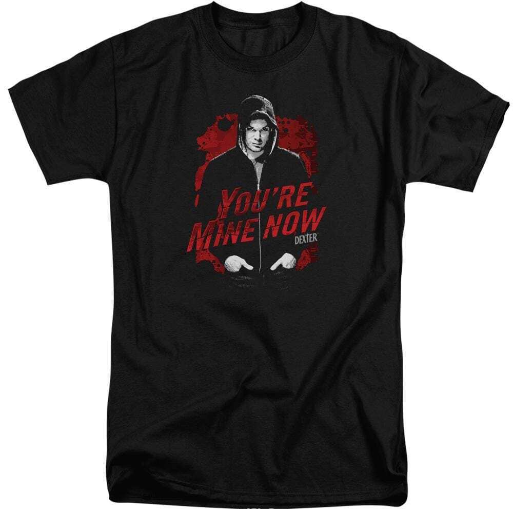 

Темная футболка унисекс Dexter для пассажиров высокого кроя