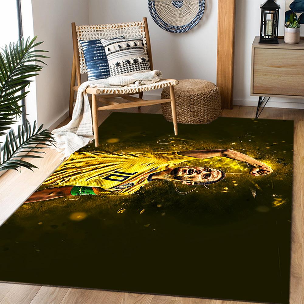Blue Energy Soccer Player Area Rug Design for Outdoor Bedrooms Decorate room Dining Room Antislip Carpet Anime Office Decor Spiritual Gift