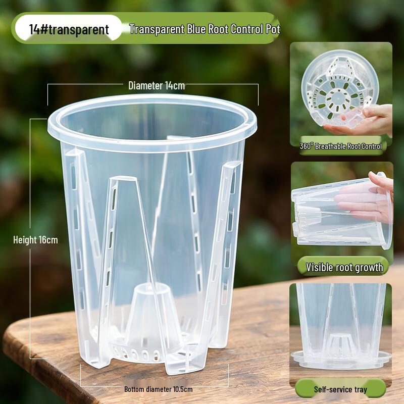 Meinaijia Transparent Breathable Orchid Pot