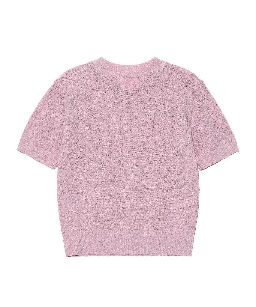 LEE Women'S Boucle Short Sleeve Knit Pink