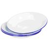 4 Pcs Enamel Plate Enamelware Platter Vintage Serving Plates Multi-function Decor Retro Household Dinner