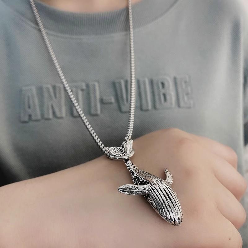 Colier Hip-Hop Trendy din Oțel Titan pentru Bărbați - Fashionabil, Versatil și Accesoriu Emoțional pentru Cuplu.