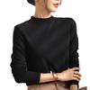 2024 Koreanischer Stil Damen Slim Fit Halbochgeschlossener Hals Verdicktes Langarm-Basisschicht-Oberteil