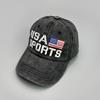 Amerikanische Flagge Stickerei Baseballkappen Gebrochen Neu Unisex Retro Atmungsaktiv Sonnenschutz Persönlich Vielseitig Mode Schirmmützen