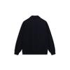 Li-Ning Sports Fashion Series Solid Color Letter Logo Embroidery Polo Pullover Long Sleeve Sweatshirt Unisex Tops Black AWDT589-2