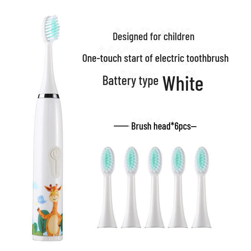 Hot Spot Ultrasonic Electric Toothbrush for Kids - Soft Bristle, Battery-Powered, Creative Student Gift