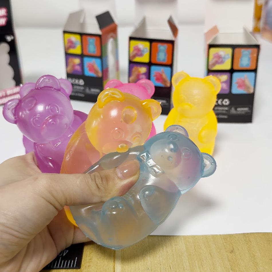 Auf Lager Süßer Bär Malzose Quetschspielzeug Teig Buntes Sensorisches Spielzeug Kreativer Neuer Artikel Schreibtischdekoration Stressabbau Puppe