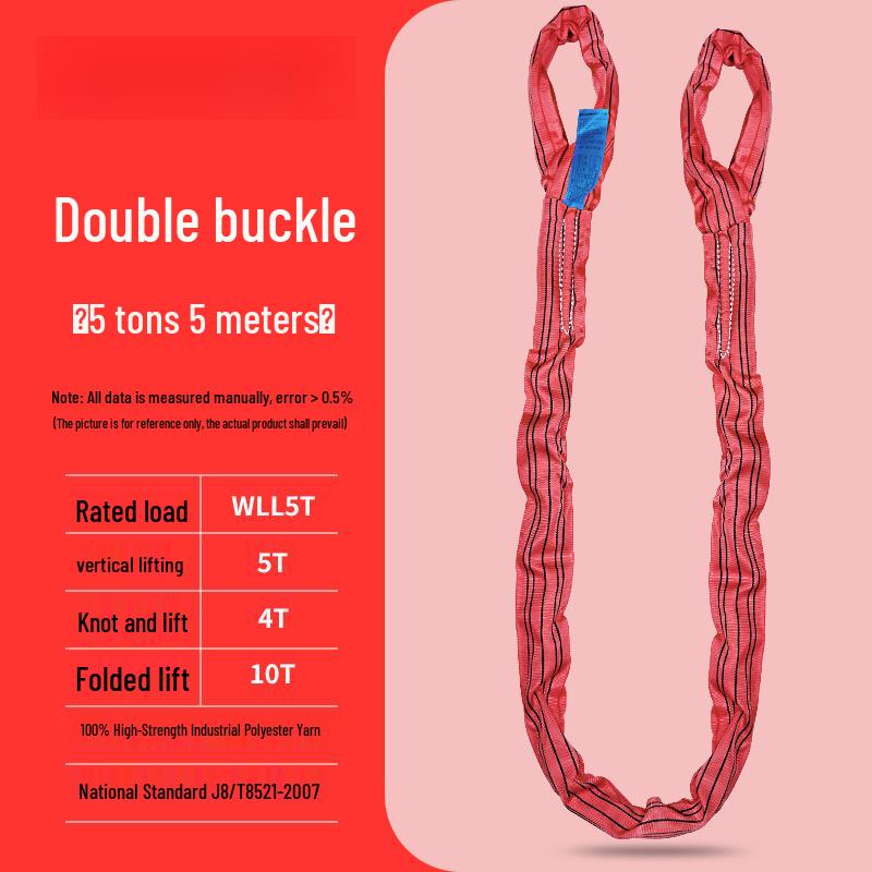Jundingying Heavy Duty Flat Double Buckle Lifting Sling