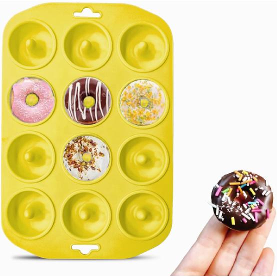 Silicone Donut Pan, Bite Size Silicone Donut Molds for baking, Mini Donut Mold Heat Resistant, Mini Baking Mold for baking delicious donuts,
