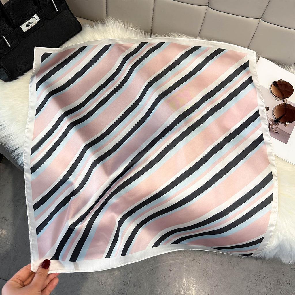 Fashion Square Fashion Foreign Style Small Silk Scarf Women'S Headband Decorative Scarf Dual-Purpose Small Square Scarf New Scarf