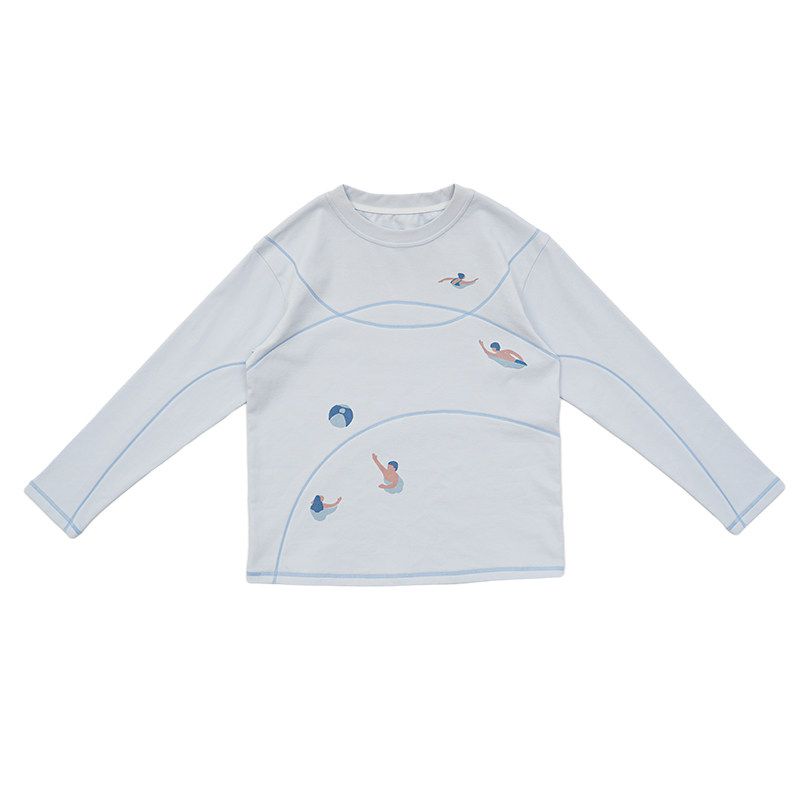 Toothpick Pills and Friends [All Roads Lead to Rome] Sorona Quick-Drying T-shirt Sports Bottoming Shirt for Girls Glacier Blue 140