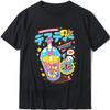 Death Tea Demode Printed T-shirt Funny Cartoon Cartoon Demon Tshirt Woman Man Vintage Gothic Cool Hip-hop Style Tops Tee Shirt