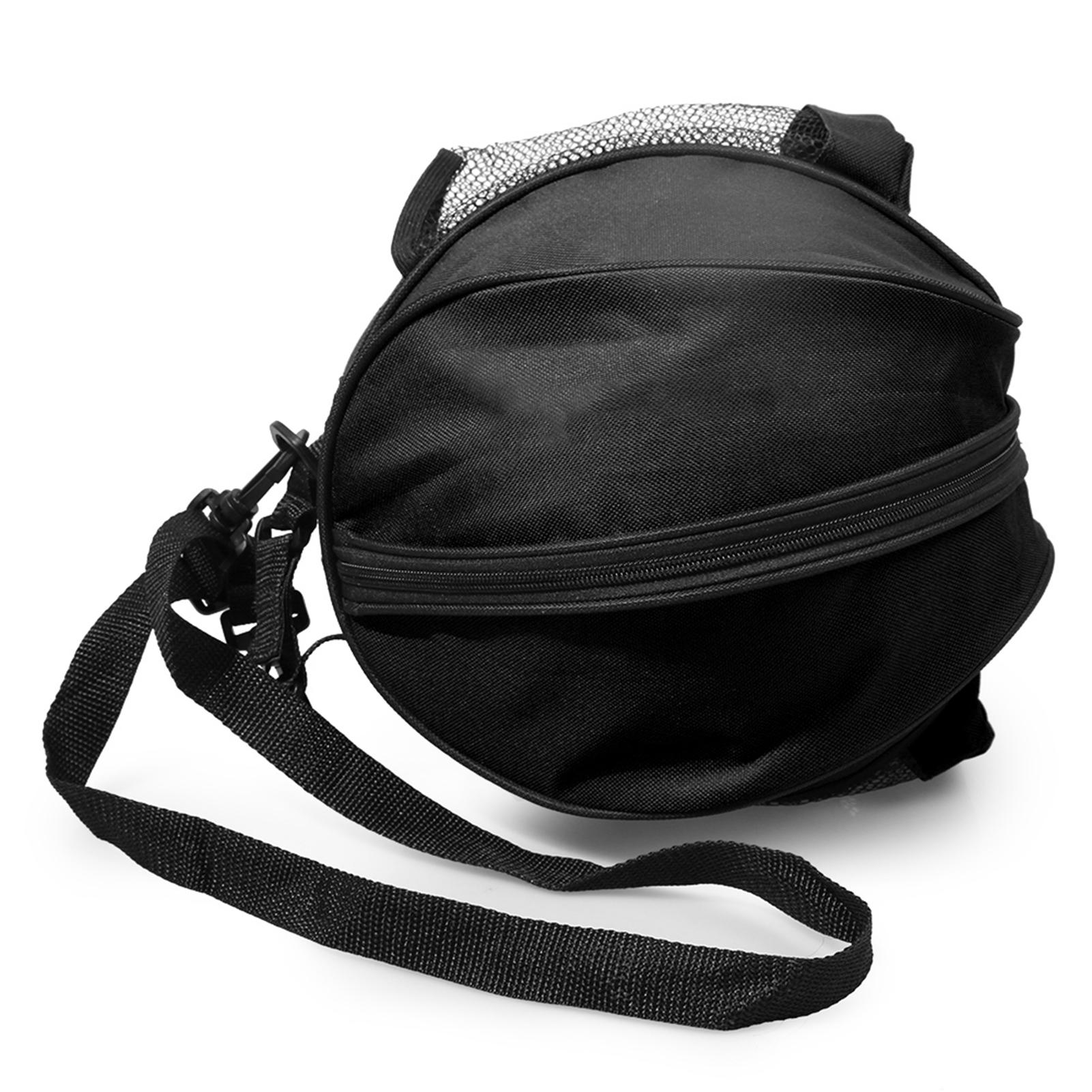 

Sports Ball Round Bag Basketball Shoulder Bag Soccer Ball Football Volleyball Carrying Bag Travel Bag for Men and Women Black