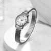 Women's Analog Watch Waterproof Stainless Steel Elastic Band Simple Cute Stylish Casual Business Fashion Watch Silver Women's Accessories Birthday