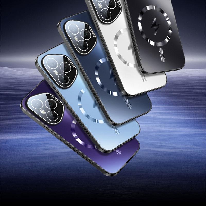 Case For Huawei Honor 400 Pro AG Matte Magnetic Wireless Charging Hard Cover For Honor 400 400Pro Shockproof Soft Bumper Shell