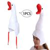 Plush Goose Hat Funny Head Cover Cosplay Winter Creative Women Costume Hat Plush Hat Headwear for Party Fancy Dress Holiday