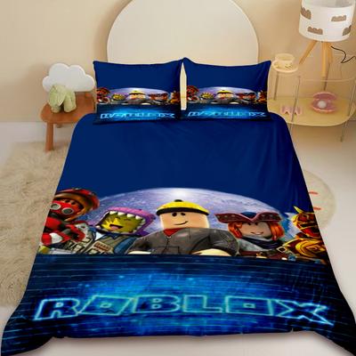 Roblox Bettbezug Roblox Cartoon Spiel Teenager Bettwäsche Set Bettdeckenbezug Weiche Schlafzimmer Wohnheim Dekor Beste Geschenke