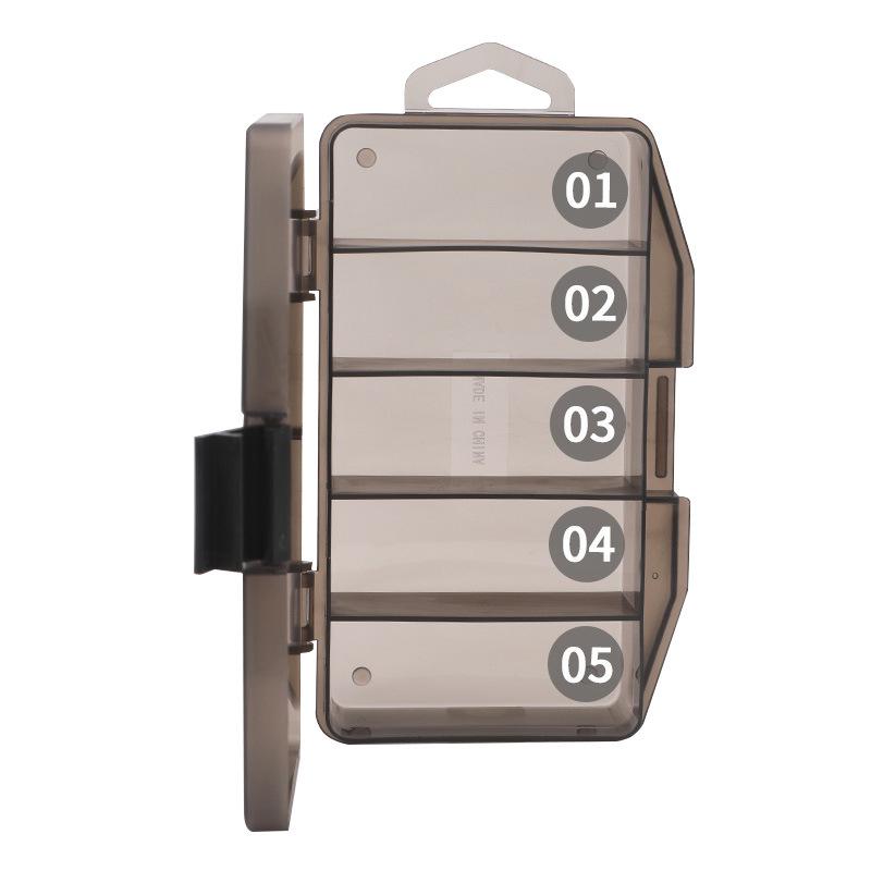 Drop-Proof Five-Grid Fishing Lure Storage Box