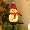 LED Snowman Solar Garden Light Outdoor Waterproof Ground Stake Lamp Solar Powered Pathway Lights for Christmas Lawn Yard Patio Holiday Decor
