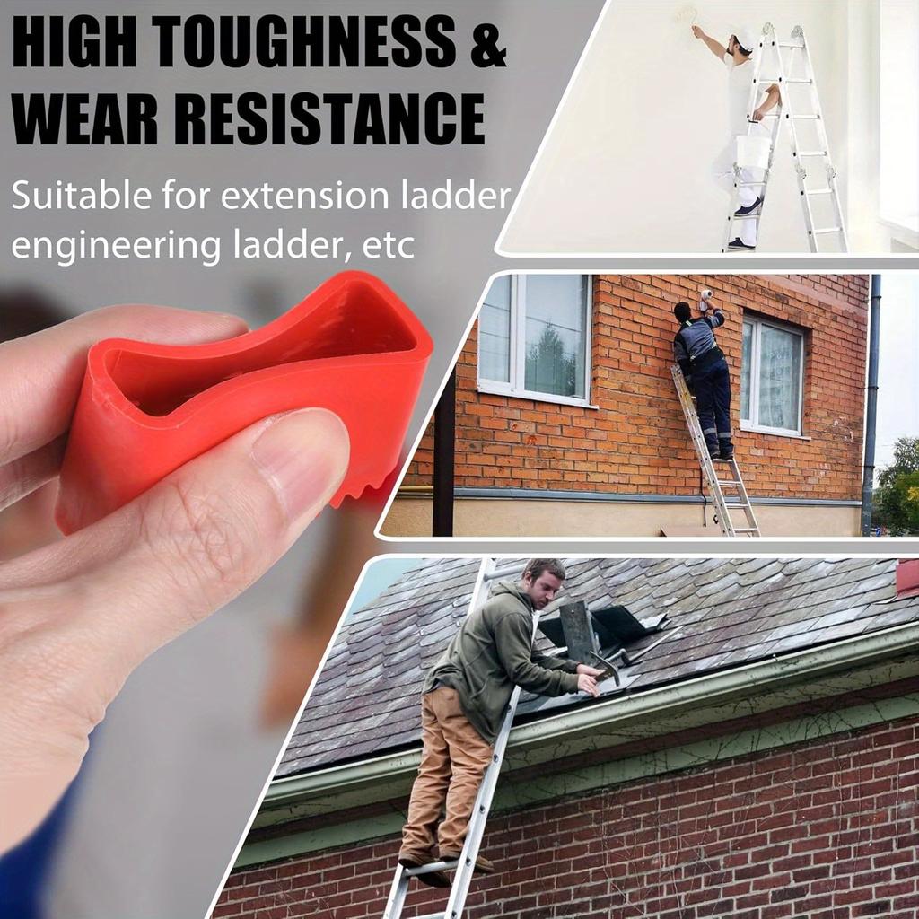 4Pcs Step Ladder Feet Covers Versatile Ladder Leg Covers Non-Skid Ladder Pads Rubber Foot Pad Insulating Foot Sleeve
