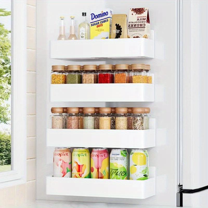 2pcs Storage Magnetic Basket For Fridge Multifunctional Kitchen Storage Rack Saving Space Storage Basket For Refrigerator Fridge