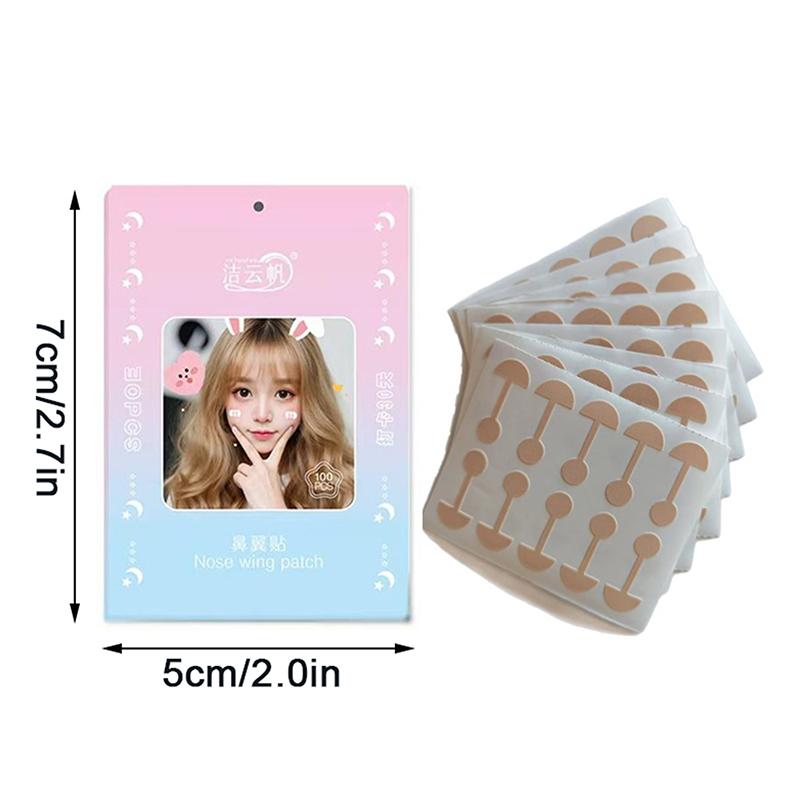 50/100 Patches Shrinking Nose Wing Stickers Cosplay Nose Shrink Nose Strips Shrink Thin Invisible Beauty Wings Narrow Nose